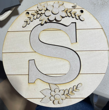 Floral Initial Sign In - Person Workshop